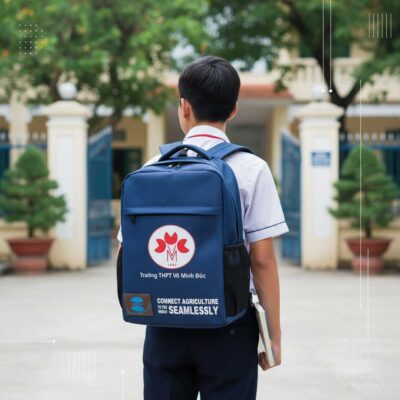 In logo lên balo học sinh giúp nhà trường đồng bộ hình ảnh