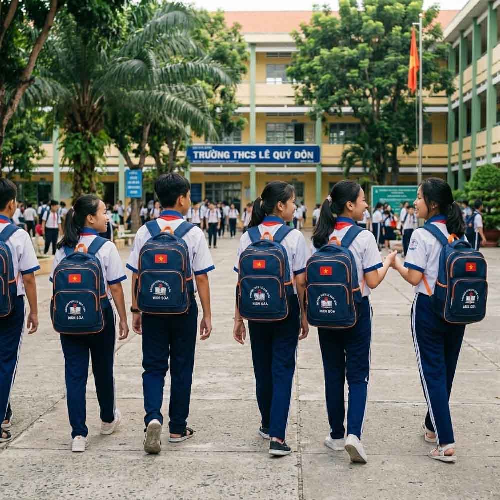 Lợi ích khi may balo học sinh cấp 2 số lượng lớn cho nhà trường