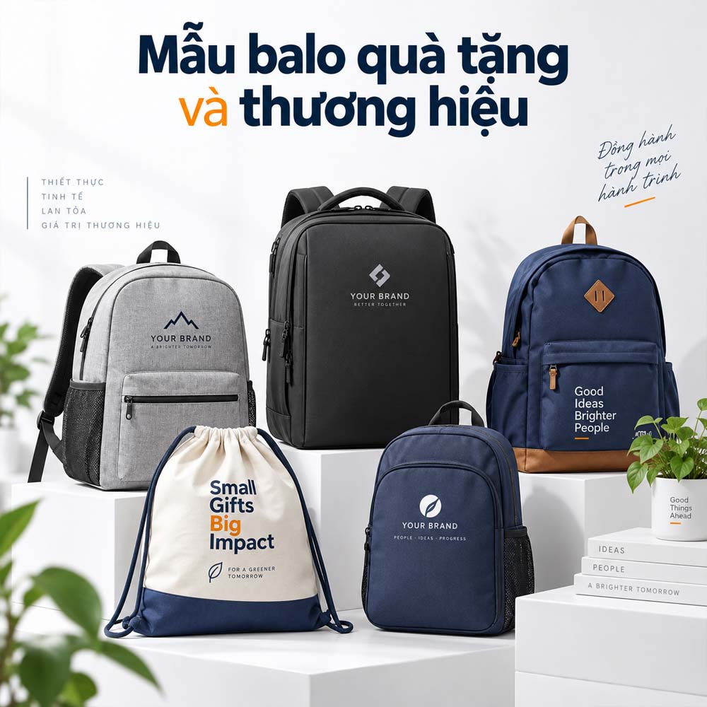 Mẫu balo quà tặng và thương hiệu