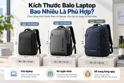 Kích Thước Balo Laptop Bao Nhiêu Là Phù Hợp?